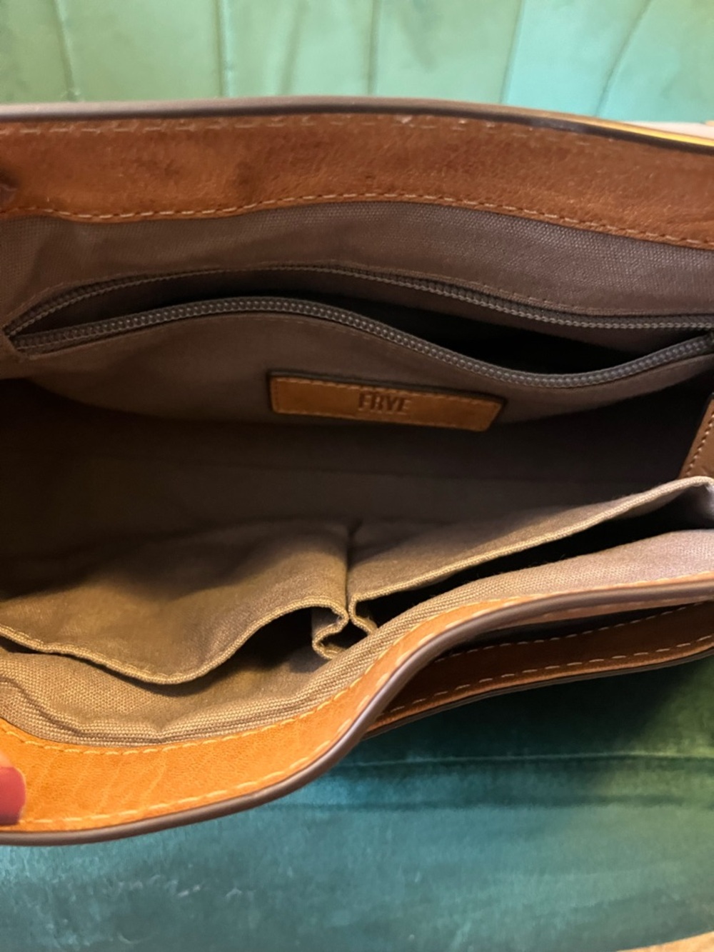 Frye Ella Flap Women’s Brown Leather Shoulder Bag - Picture 13 of 16